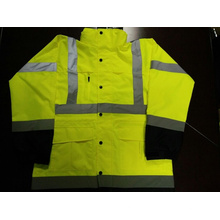 High Quality Reflective Raincoat with En20471 Standard